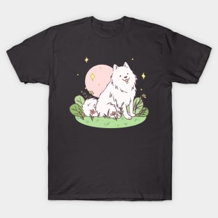 Cute samoyed dog art T-Shirt